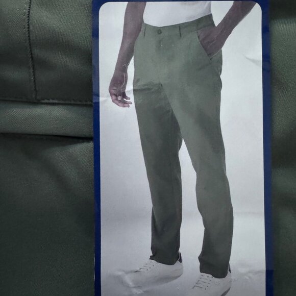 32 Degrees Cool Mens 34x29 Stretch Performance Pants Olive Green Chinos - Picture 8 of 10
